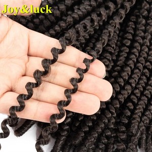 Precio al por mayor de 8 pulgadas Spring Twist Crochet <span class=keywords><strong>Trenzas</strong></span>-<span class=keywords><strong>Extensiones</strong></span> sintético de cabello rizado <span class=keywords><strong>corto</strong></span>, estilo africano teñido - Product Image 5