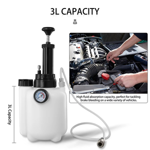 Outil de Remplacement de Liquide de Frein Podofo 3L avec Bouteille d'Extraction 1L, Pompe Manuelle de Purge 85mm, Kit de Réparation Automobile - Product Image 4