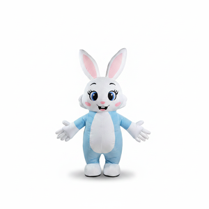 <span class=keywords><strong>Costume</strong></span> Gonfiabile da <span class=keywords><strong>Coniglio</strong></span> Pasquale, Mascotte in Peluche Bianca e Blu per Adulti - Product Image 6
