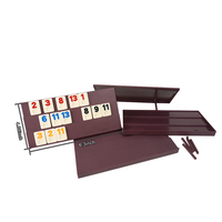 Usine bas quantité minimale de commande en gros personnalisé EVA boîte emballage rami jeu ensembles mélamine rami tuiles avec rami racks famille enfants jeux