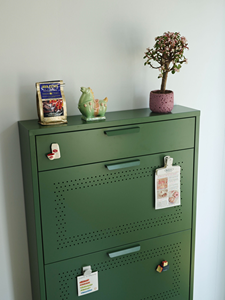 Étagère à chaussures en métal à 3 niveaux, étagère à chaussures moderne à finition brillante, organisateur de rangement pour <span class=keywords><strong>placard</strong></span>, armoire, entrée, <span class=keywords><strong>placard</strong></span> à chaussures - Product Image 4