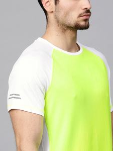 Camiseta de algodón 100% para hombre con mangas raglán Diseño de patrón sólido - Product Image 3