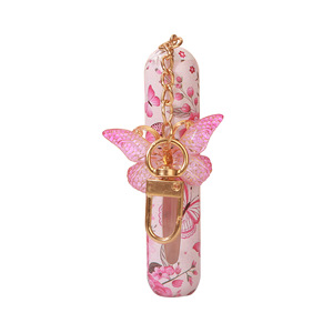 Cute Butterfly Floral Mini <b>Perfume</b> <b>Bottle</b> Spray Pendant Refillable <b>5ml</b> Travel Fragrance Atomizer Breathable UV Printed Rose Gold - Product Image 6