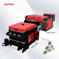 Printer DTF Kenteer New 2-Head I1600 Dual Heads A1 Kecepatan Tinggi dengan Purifier Siklus Otomatis Bubuk untuk Pencetakan Digital Kaos