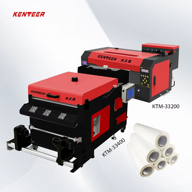 Kenteer New 2-Head I1600 Dual Heads DTF Printer A1 High Speed with Purifier Automatic Cycle Powder T-Shirt Digital Printing