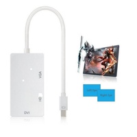 Adaptateur Mini 3-en-1 DP HDTV/VGA/DVI 1080p, Câble Convertisseur Blindé en PVC pour Ordinateur avec Connecteurs Dorés – Vente Flash