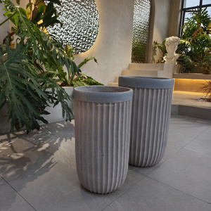 Vaso per Fiori Americano Contemporaneo Ecologico Leggero Biodegradabile Durevole per Interni ed Esterni Extra Large - Product Image 2