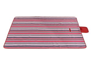 Red and Gray Stripes Waterproof Picnic <b>Blankets</b> Outdoor Oversized Sand Free <b>Beach</b> <b>Blanket</b> - Product Image 2