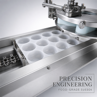 Machine automatique d'enrobage et d'agencement de barquettes HJ-860BP pour la production de glaces mochi, équipement en acier inoxydable 304 durable