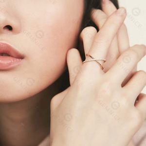 Gemnel de oro de lujo, doble banda con anillo de diamante, 2021 - Product Image 2