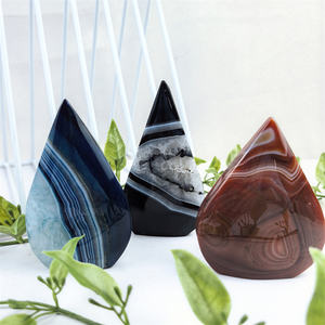 Piedra Curativa Natural en Oferta, Cristal Pulido de Materiales Mixtos, Adorno de Rubí para Decoración - Product Image 4