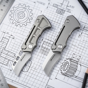 PioneerEDC <strong>Titanium</strong> Handle Pocket <strong>Knife</strong> 14C28N Steel Hollow Blade Lightweight <strong>Titanium</strong> Cutting <strong>Knife</strong> Premium Foldable <strong>Knife</strong> - Product Image 5