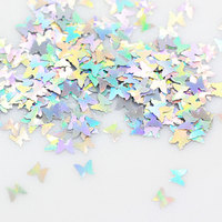 Autocollants pour ongles en forme de papillon mignons de 3*4 mm, magnifiques paillettes brillantes pour la décoration des ongles des filles et des femmes