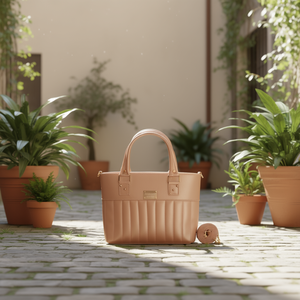 Bolso Bandolera Fana Fina Milagros de Cuero Genuino Color Oro Rosa con Patrón de Cocodrilo y Borlas para Mujer, Uso Diario - Product Image 2