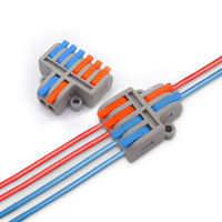 Connecteur rapide à levier pour bornier de distribution de fils 2 entrées 4 sorties