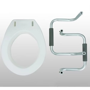 2 Inch Toilet Seat Riser Elongated Raised Toilet Seat for Assistance Bending or Sitting TCA05 - Product Image 2
