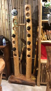 Étagère à vin rouge de haute qualité porte-bouteilles de vin en bois pliable huit bouteilles porte-bouteilles de vin en bois - Product Image 3