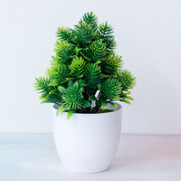 Simulation Aiguilles De Pin Plantes Artificielles En Pot Faux Bonsaï Vert Bureau De Bureau