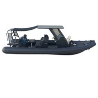 Noir 25ft Sport RIB760 Hypalon Orca coque en aluminium bateau gonflable RIB avec Table