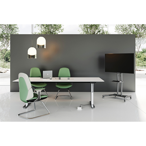 Table de conférence commerciale moderne, électrique, réglable en hauteur, bureau de bureau - Product Image 1