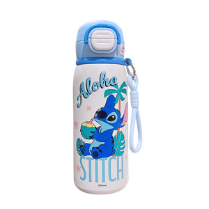 Botella de Agua Aislada para Niños Zootopia y Marvel, Termo de Acero Inoxidable 316 con Pajita, Linda <span class=keywords><strong>Taza</strong></span> de Bebida de Spider-Man y <span class=keywords><strong>Stitch</strong></span> - Product Image 2