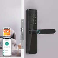 Tuya Wifi Smart Digital Door Lock Code Ic Card Smartphone App Desbloqueo Biométrico Huella digital Cerraduras inteligentes