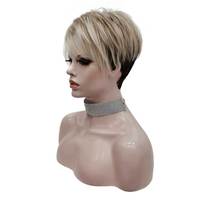 Vente en gros de célébrités Perruque drag queen rouge de feu Perruque avant en dentelle synthétique Fournisseur de coupe courte perruques synthétiques lutin