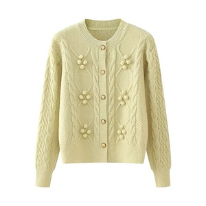 Women's Knit <b>Cardigan</b> Loose Fit Single Breasted Anti-Pilling Spring Autumn Wear - Product Image 1