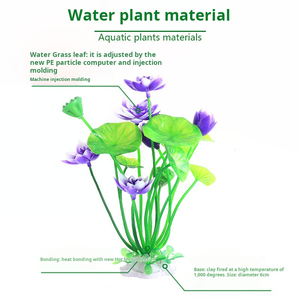 Décorations lumineuses écologiques en plastique en forme de lotus <span class=keywords><strong>pour</strong></span> aquarium, forme irrégulière, <span class=keywords><strong>pour</strong></span> salon, plantes aquatiques, emballées en <span class=keywords><strong>sac</strong></span> - Product Image 2