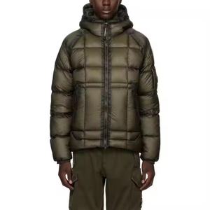 Vestes matelassées pour hommes, légères, à capuche, en gros, avec logo brodé, rembourrage en duvet de plumes, veste rembourrée, manteaux pour hommes - Product Image 1