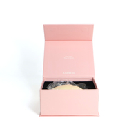 Boîte cadeau en carton rigide rose personnalisée Boîte à fermeture magnétique avec insert en mousse pour ensemble de soutien-gorge Sérum de soin de la peau Faux cils