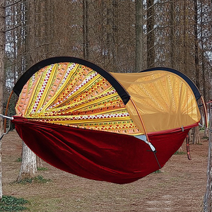 Hamac en tissu nylon léger de taille familiale portable avec filet d'écran pour le camping et la randonnée Hommcok avec filet - Product Image 4