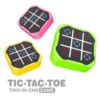 Jeu de société électronique 2-en-1 Tic Tac Toe personnalisé en gros, portable, éducatif, jouet d'apprentissage, cadeau, jeu de mémoire flash