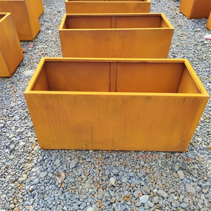 Pots <span class=keywords><strong>de</strong></span> fleurs en métal, grandes jardinières en acier, <span class=keywords><strong>pot</strong></span> <span class=keywords><strong>de</strong></span> fleurs en acier corten - Product Image 3