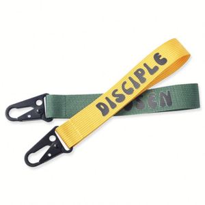 Wholesale Embroidered Logo Carabiner Keychain <b>Lanyard</b> Wrist Strap Key Chain Short <b>Lanyards</b> Custom - Product Image 1