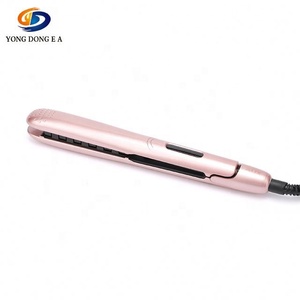 Peine de hierro plano <span class=keywords><strong>para</strong></span> mujer, la <span class=keywords><strong>mejor</strong></span> máquina alisadora de cabello de oro rosa, máquina alisadora de pelo iónica profesional - Product Image 4
