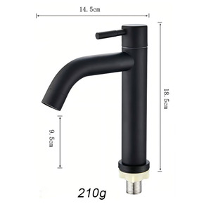 Rubinetto per <span class=keywords><strong>lavabo</strong></span> in acciaio inossidabile all'ingrosso, montaggio su piano, acqua fredda, monocomando, per bagno - Product Image 5