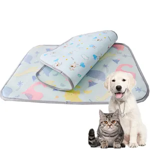 COLLABOR Chihuahua Summer Cooling Pet Dog Mat Ice Pad Dog Sleeping Mats For Dogs gatti Pet Kennel Cool Cold Silk Bed