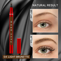Crayon à sourcils à pointe fine avec effet brume extrêmement fin et doux, anti-bavures, longue tenue, pour sourcils sauvages