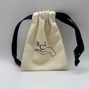 Eco Canvas Printed Cotton Linen Draw <b>String</b> <b>Bags</b> Packaging Custom Logo Drawstring <b>Bag</b> - Product Image 1