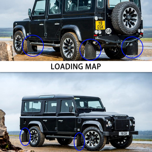 Frascos de lama traseiros e dianteiros para land rover, defesa 110, guardas de abacaxis, armadilhas sujas, para-choques - Product Image 6