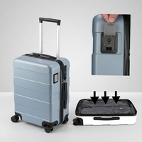 Ensemble de bagages en polycarbonate sous vide classique et durable de qualité supérieure, 3 pièces, avec pompe à air intégrée, serrure TSA, roues pivotantes à 360° SJTOBOL