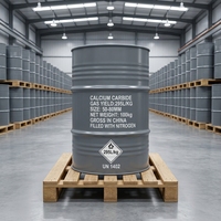 Gaz acétylène pour soudage et découpe, carbure de calcium 50-80mm, 315L/kg, marque ROYALTY, fûts de 50kg/100kg pour le marché népalais, produits chimiques pour fruits