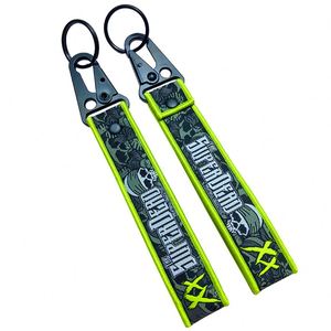 Fabric Move Flight Airplane Embroidery Keychains Crew Embroidered <b>Key</b> Tag for Car Motorcycle <b>Custom</b> Logo Keychain - Product Image 2