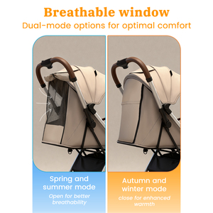 Système de poussette compacte pliable à 4 roues pour bébé, idéal pour les déplacements urbains, légère et portable, homologuée EN1888 et ASTM - Product Image 5