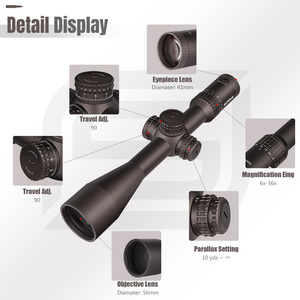 SPINA 광학 6-36x56 ED 유리 FFP 조명 사냥 범위 34mm 튜브 IPX7 방수 1000G 충격 방지 100m 눈 구호 - Product Image 2