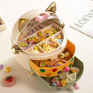 बच्चों के हेयरपिन डेस्कटॉप स्टेशनरी स्टोरेज बॉक्स मल्टी लेयर ड्रॉअर स्टाइल छात्र प्यारा डॉर्मिसरी सौंदर्य प्रसाधन भंडारण बॉक्स - Product Image 4