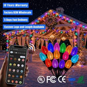 100ft 250ft 300ft C9 <b>Led</b> Bulb Christmas <b>Tree</b> <b>Lights</b> 24V Outdoor Waterproof Ip65 Holiday Decoration Smart String Lighting - Product Image 1
