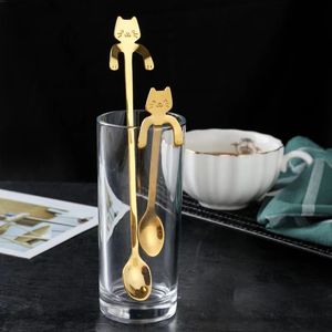 304 Stainless Steel Cat <b>Spoon</b> Hanging <b>Spoon</b> <b>Coffee</b> Dessert <b>Spoon</b> Mug <b>Spoon</b> Gift <b>Spoon</b> Food Grade - Product Image 2