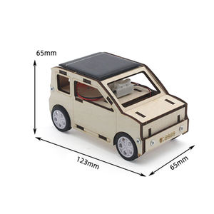 ألعاب ذات جذع ذاتي الصنع مركبة شمسية صغيرة تعليمية لعبة تعليمية سيارة تعمل بالطاقة الشمسية خشبية لعبة سيارة تعمل بالطاقة الشمسية للأطفال - Product Image 5